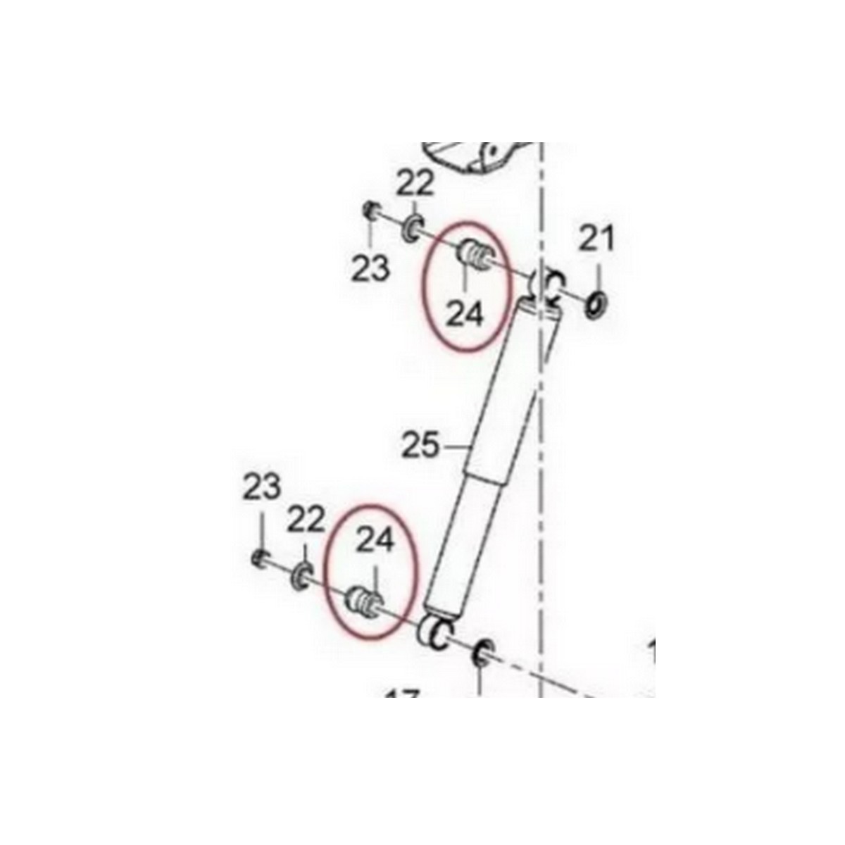 4 Bucha Amortecedor Traseiro Nova S10 2015 2016 2017 Kit