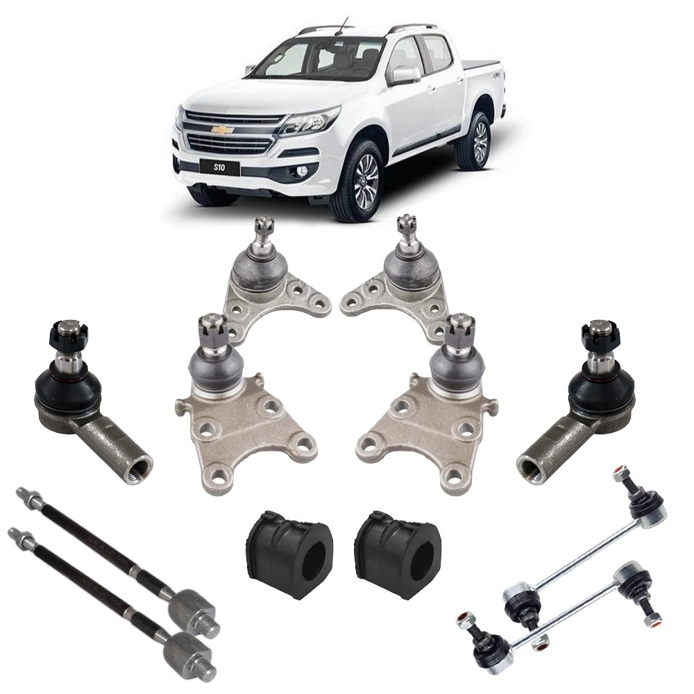 4 Pivô Nova S10 2014 Terminal Direção Axial Bieleta Bucha