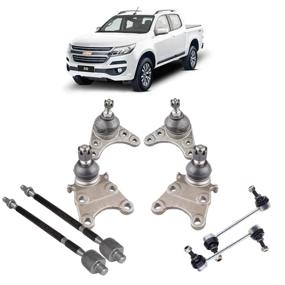 4 Pivô Nova S10 2015 2016 Barra Direção Axial Bieleta