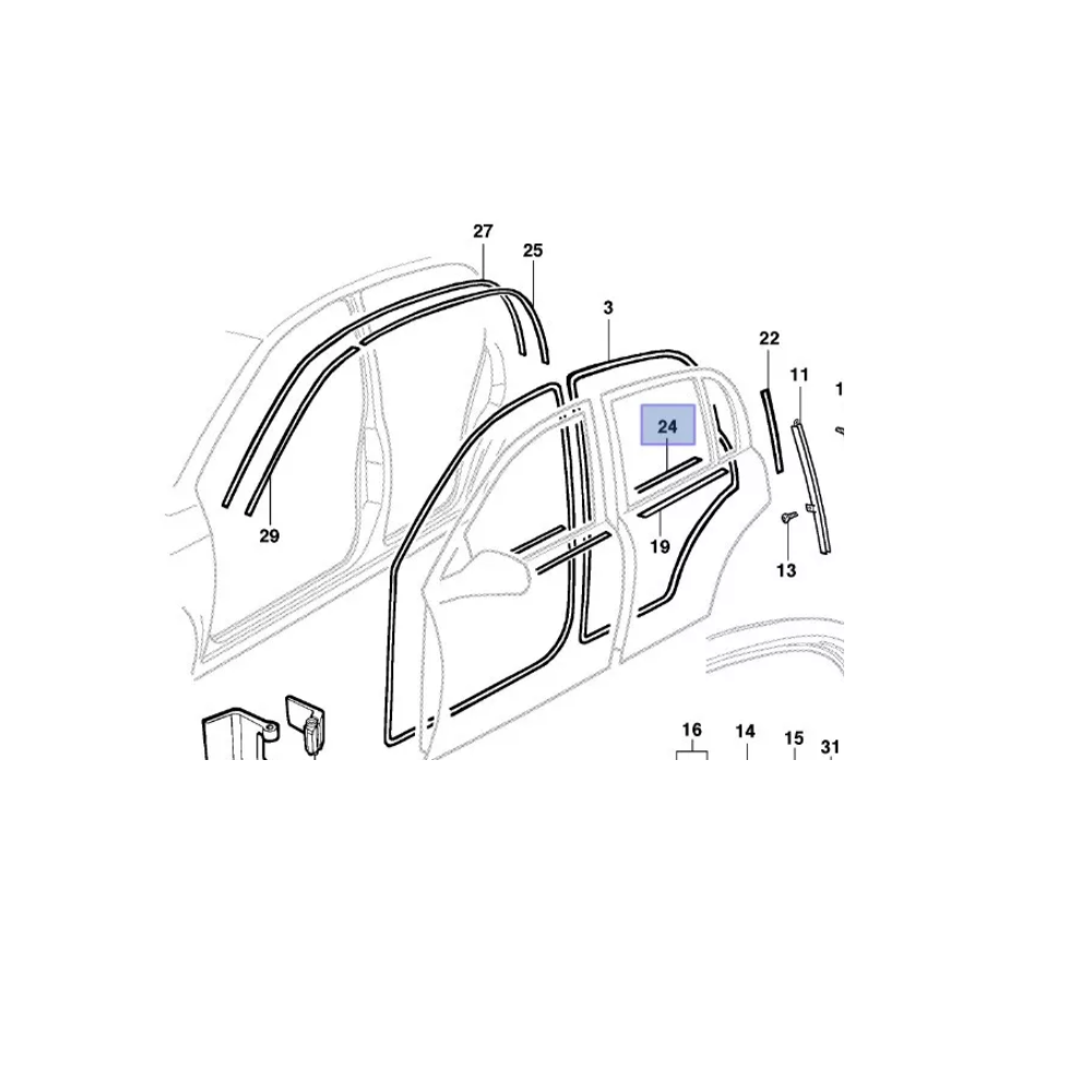 Astra Sedan Pestana Interna Vidro Tras Eiro Ld Novo Original