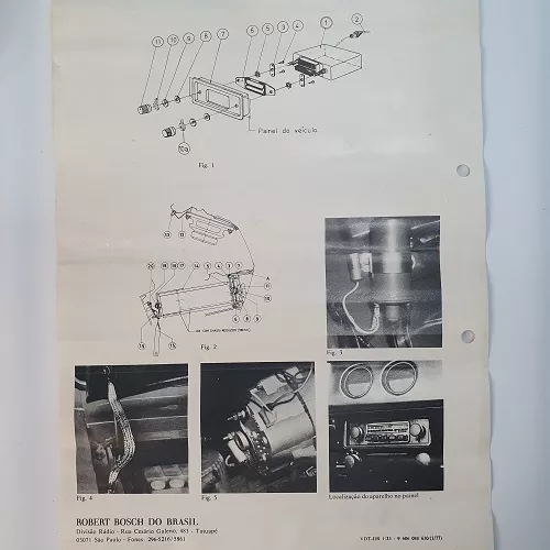 KIT Reparo de Fixação do Auto Rádio Original Bosch - Chevette