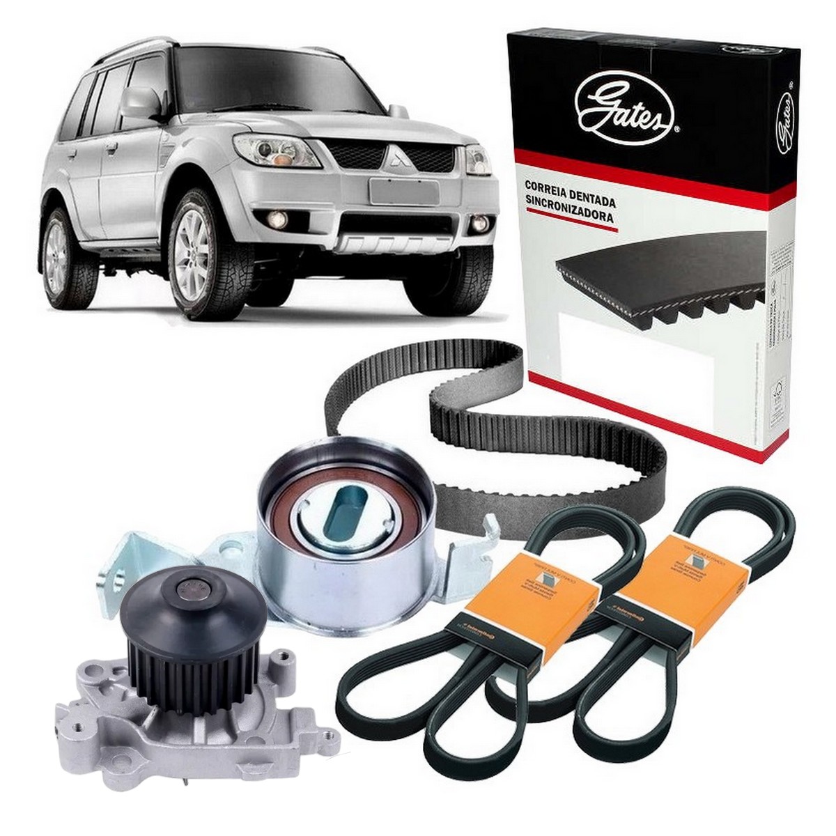 Correia Dentada Bomba Dágua Pajero TR4 2.0 16v 2013 2014