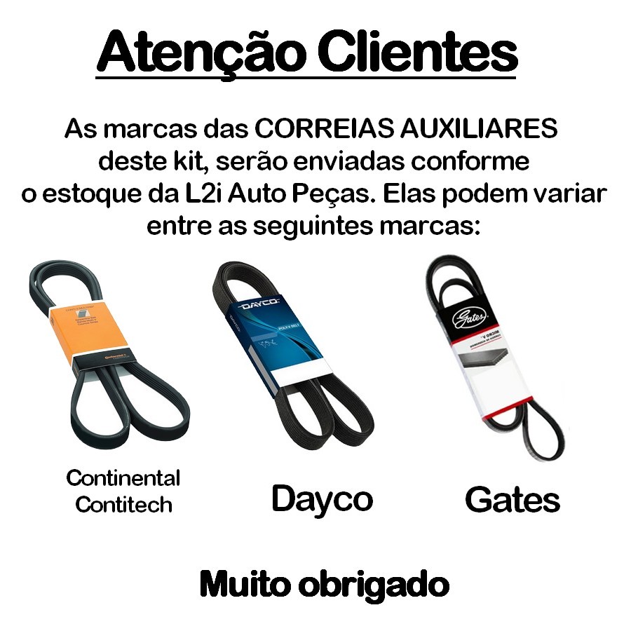 Kit Correia Dentada Pajero Tr4 2013 2014 Poly v Bomba Dágua
