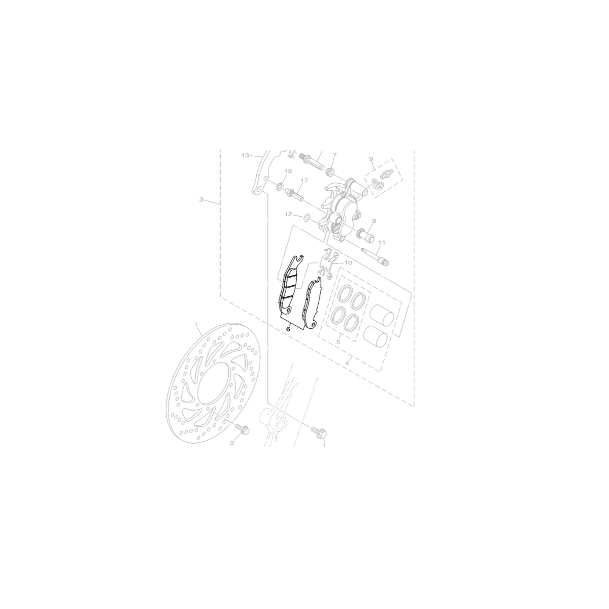 Crosser XTZ 150 Pastilha de Freio Dianteiro Yamaha Genuíno