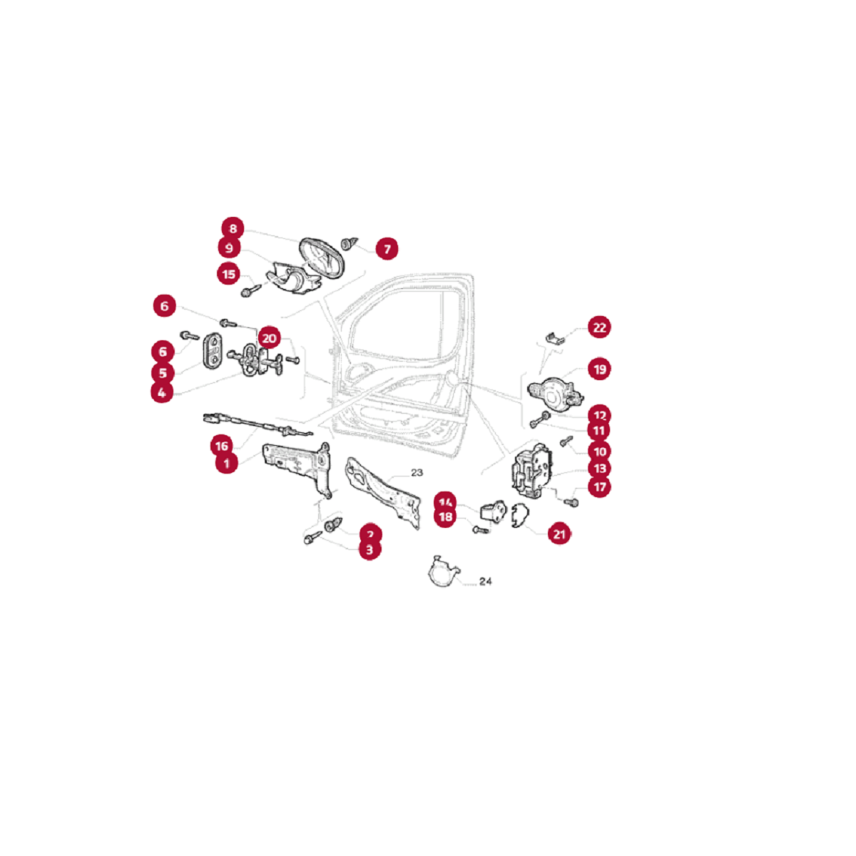 Fiat Doblo Fechadura Porta Dianteira Lado Direito Genuíno