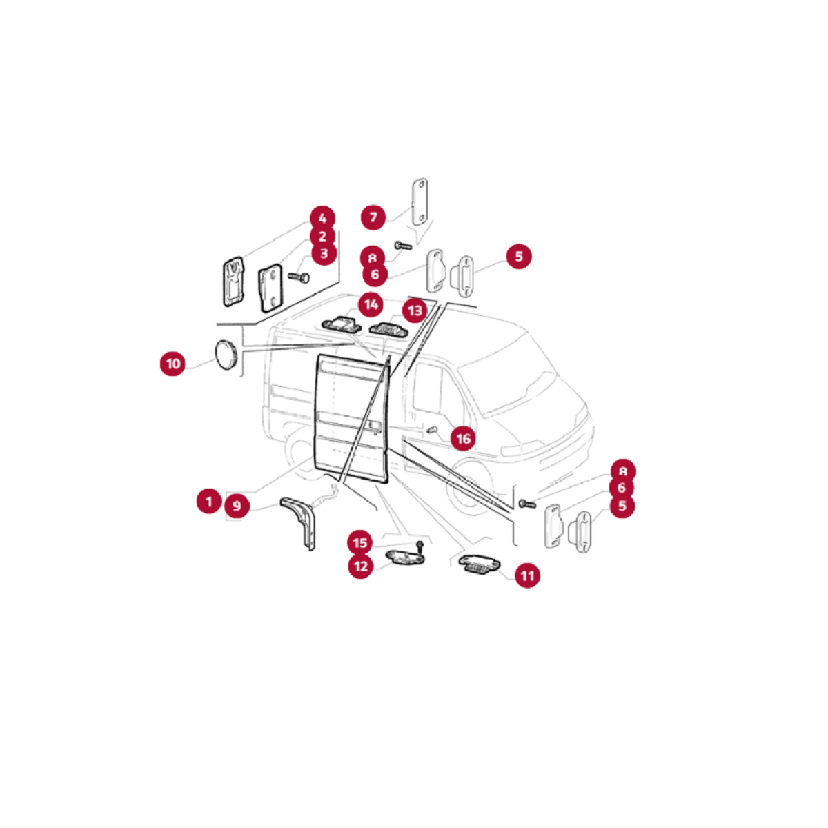 Fiat Ducato Coxim Batente Porta Lateral Genuíno 1302831808