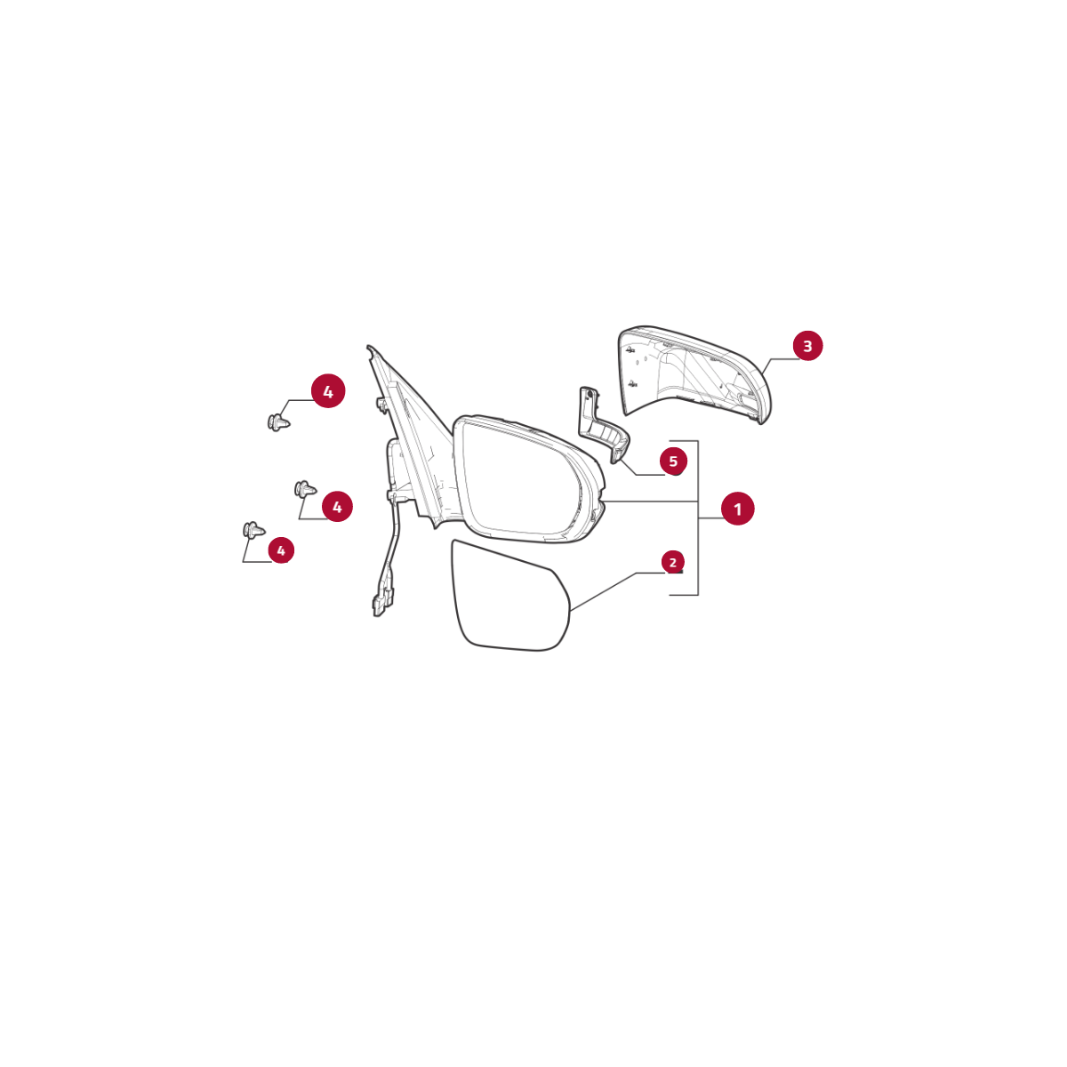 Fiat Fastback Retrovisor Elétrico LD Genuíno 100266830