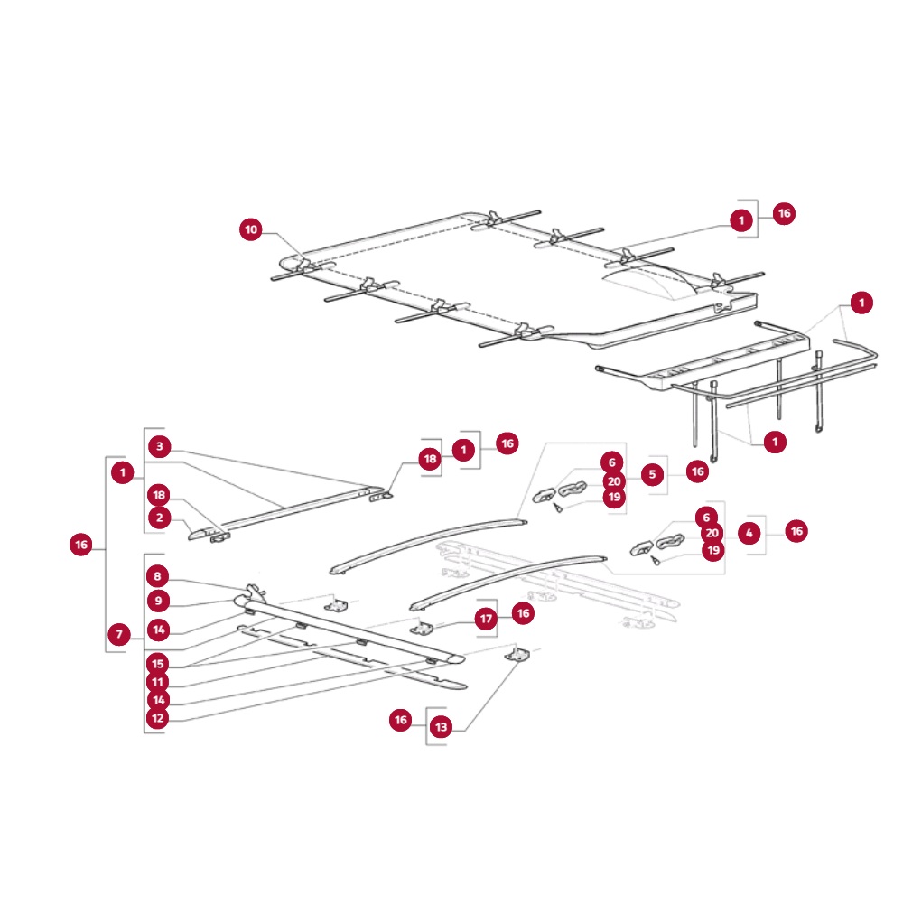 Fiat Strada Pino fixação Capota Genuíno