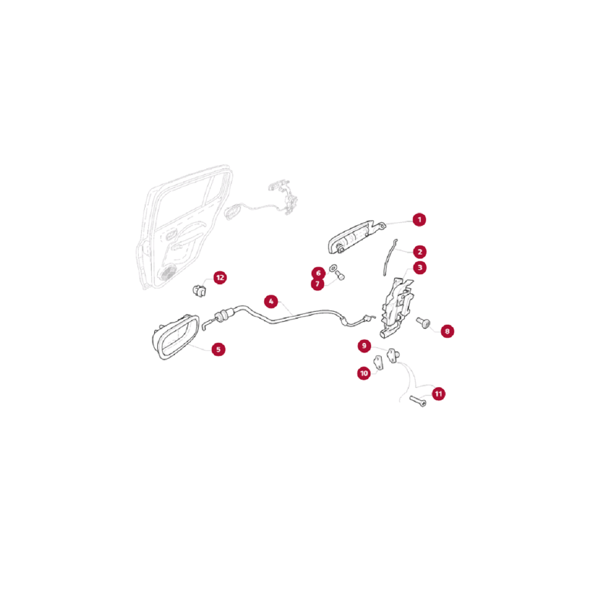 Fiat Uno Fechadura Porta Tras Lado Esquerdo Genuíno 51864955