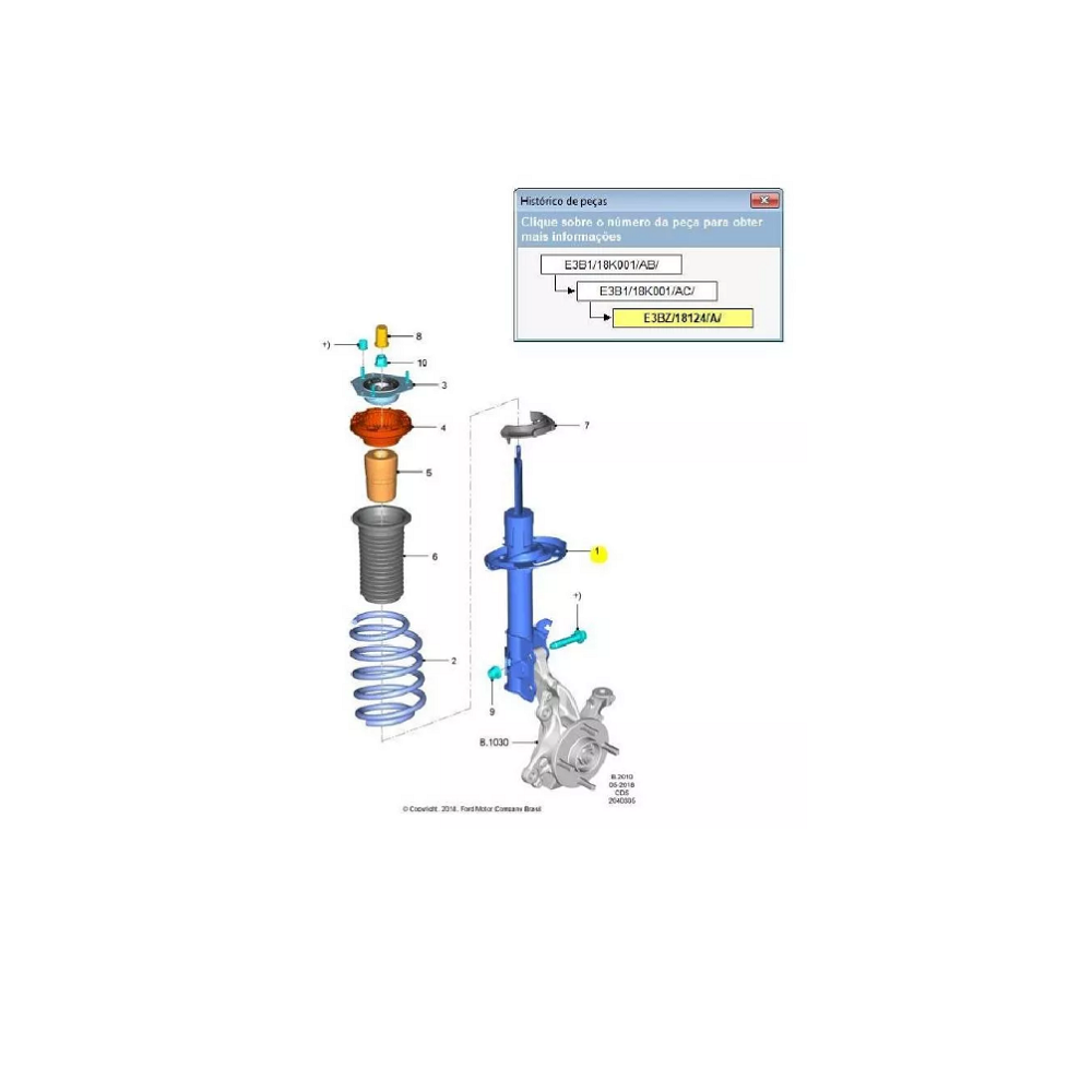 Ford Ka Amortecedor Suspensão Dianteiro Esquerdo Novo Origin