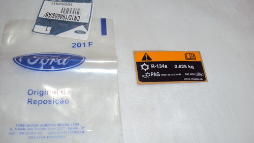 Ford Novo Ecosport Placa Identificação Ar Condicionado Origi