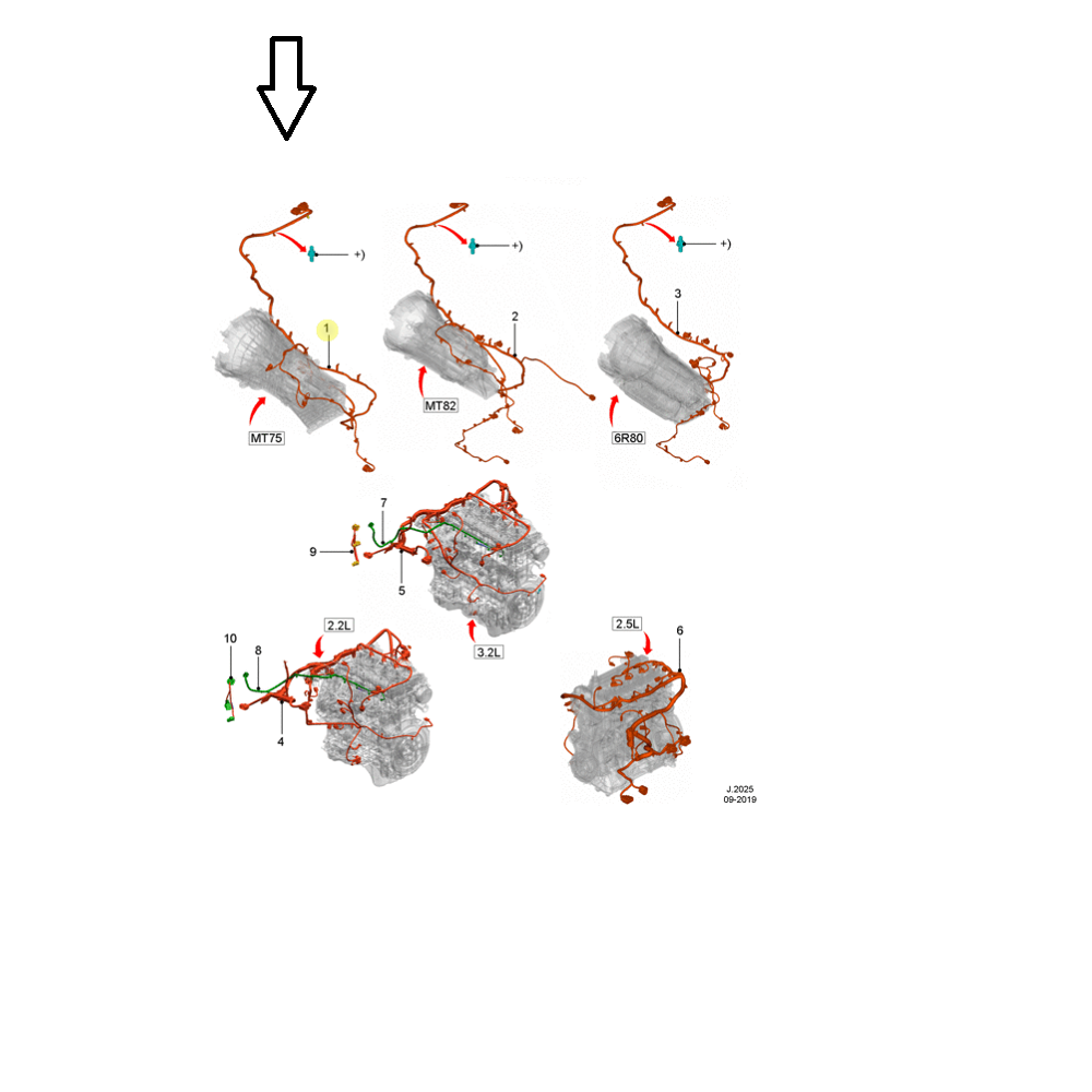 Ford Ranger Chicote Do Modulo Da Transmissão Novo Original