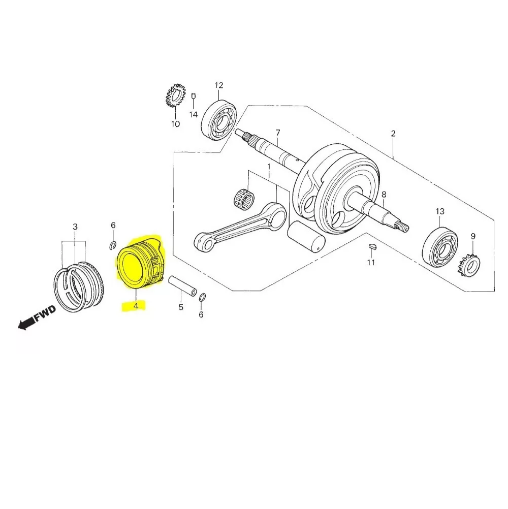 Honda Biz 125 Pistão Motor Genuíno