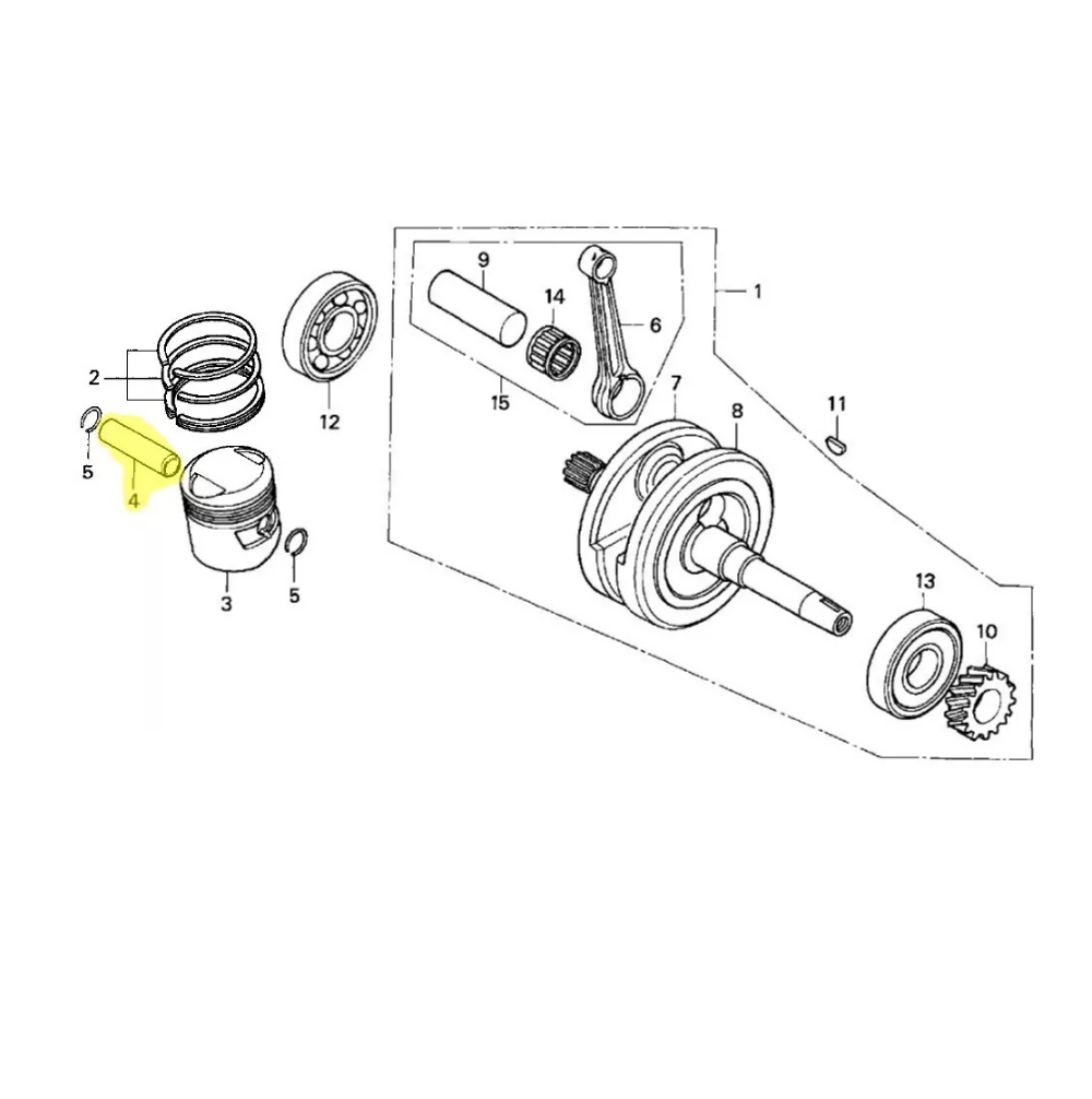 Honda CG 125 Fan Pino Pistão Genuíno