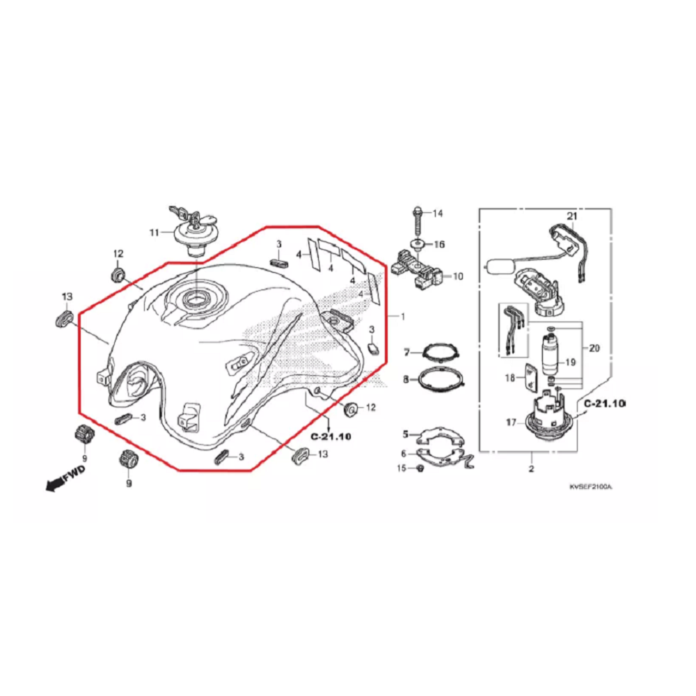 Honda Cg 150 Titan Ex Tanque Combustível Novo Original
