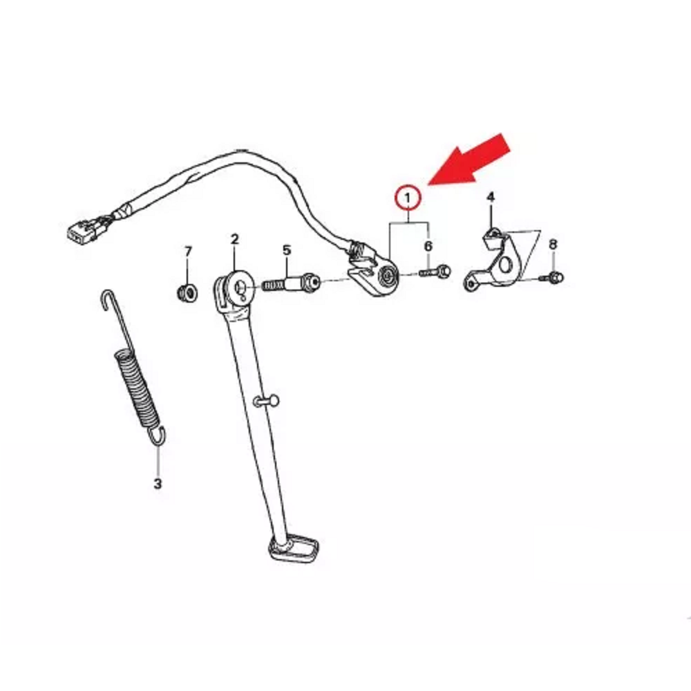 Honda Falcon Nx 400 Interruptor Cavalete Lateral Novo Origin