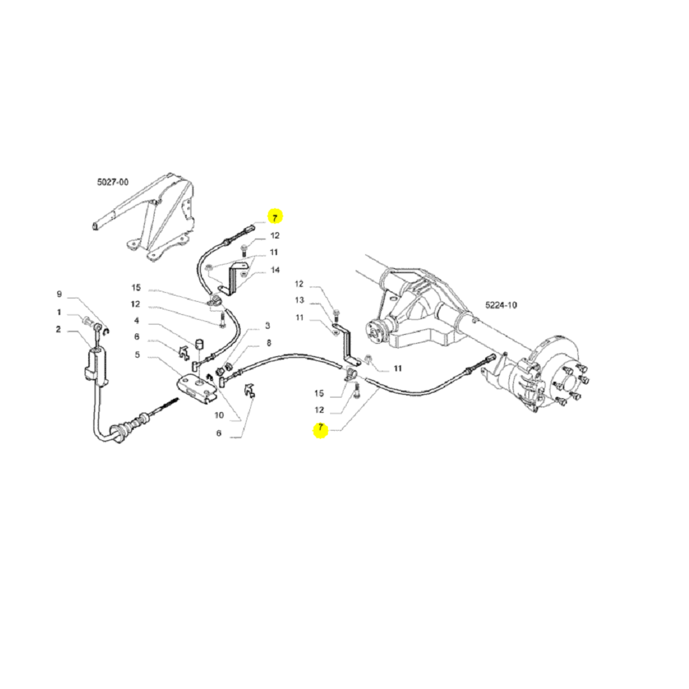 IVECO DAILY CABO FREIO MÃO ENTRE RODAS COMPRIMENTO NOVO ORIG