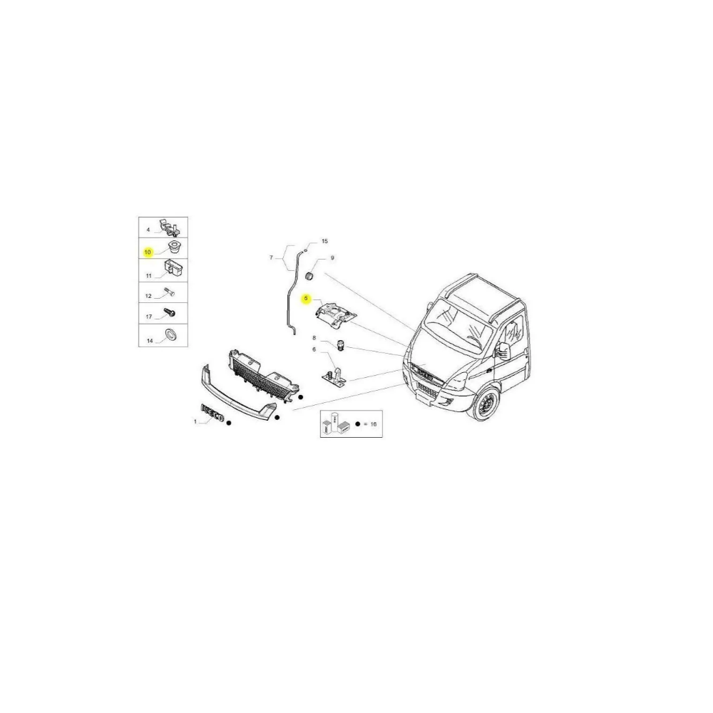 Iveco Daily Fechadura Inferior Do Capô  Novo Original