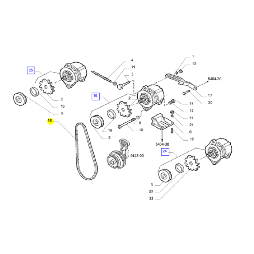 Iveco Eurotech Correia Do Alternador Do Motor  Novo Original