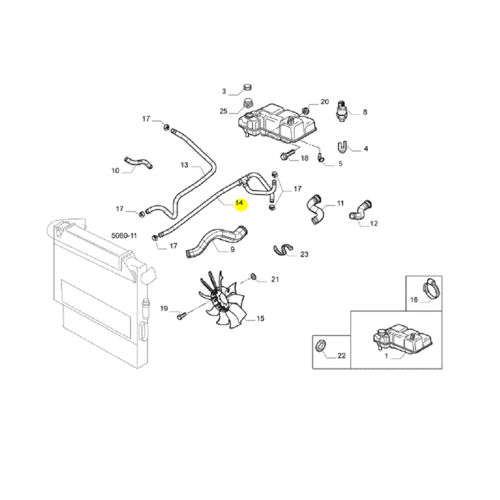 IVECO NOVO DAILY MANGUEIRA RESERVATÓRIO AGUA MOTOR NOVO ORIG