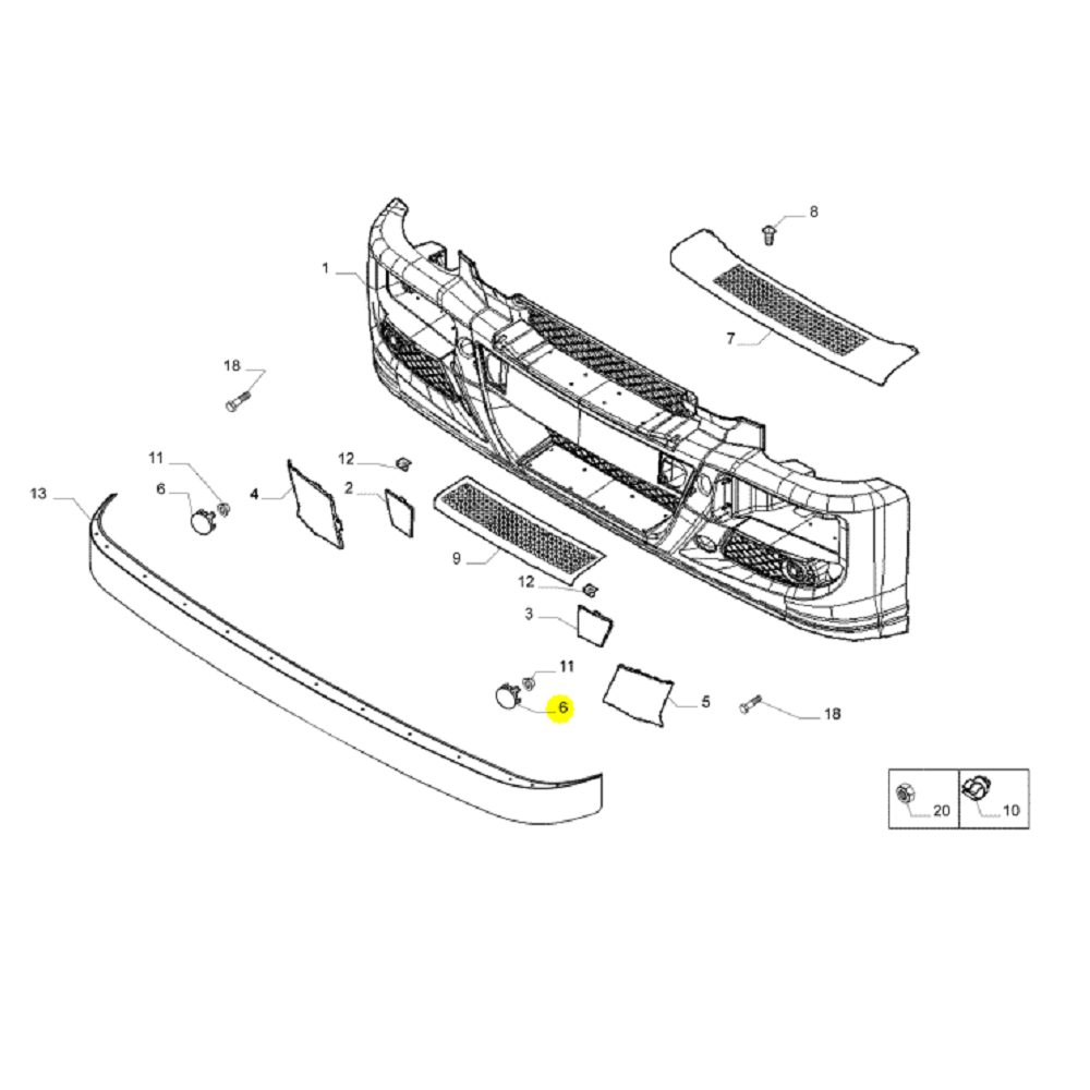 Iveco Tector Cursor Tampa Parachoque Dianteiro Novo Original
