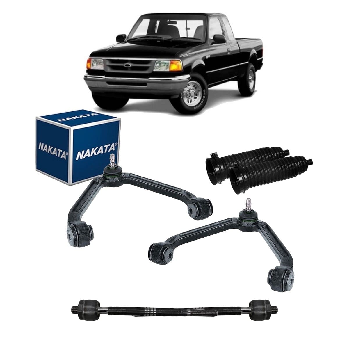 Kit Bandeja Superior Ranger 2001 Barra Axial Coifa Direção