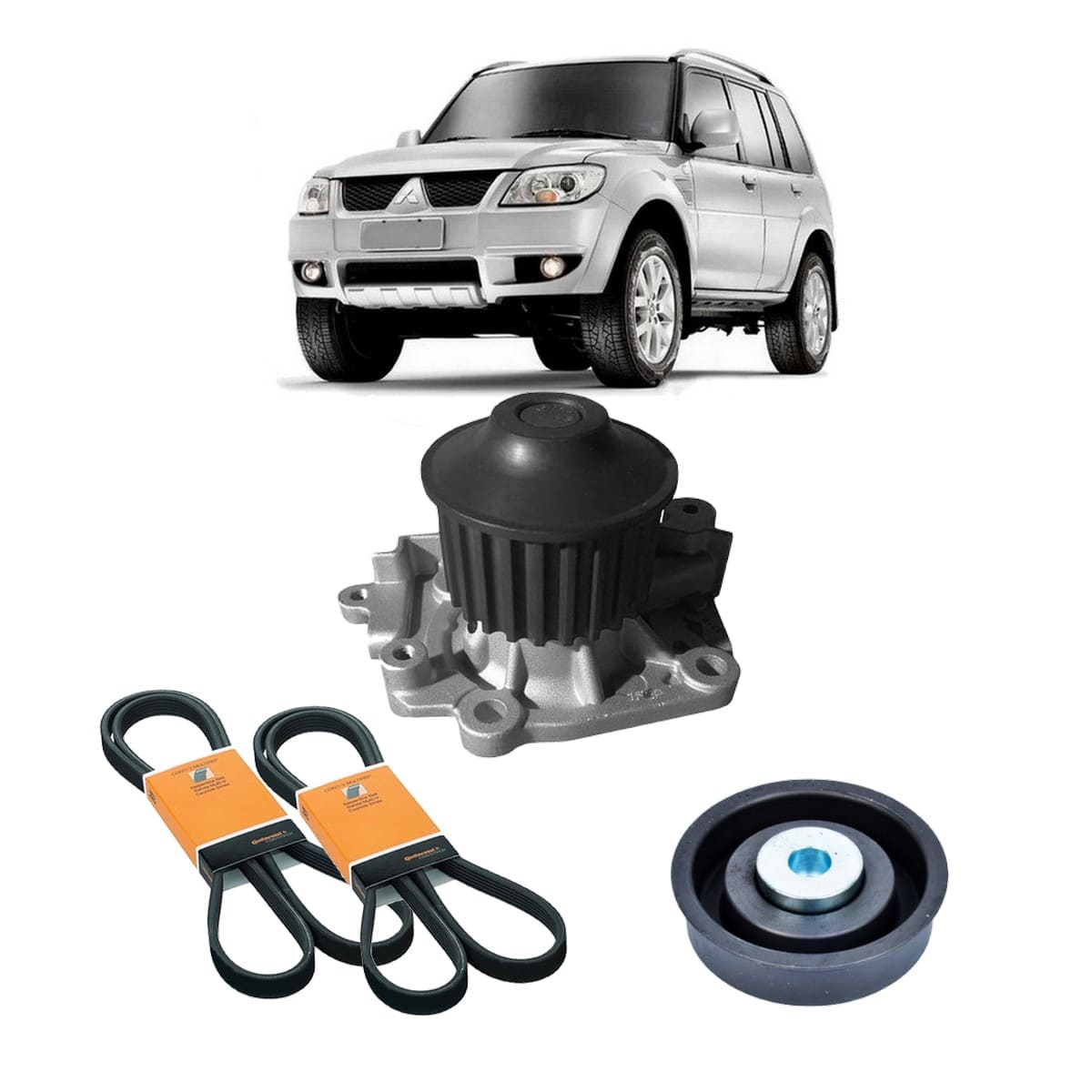Kit Bomba Dágua Pajero Tr4 2015 Correia Polia Alternador