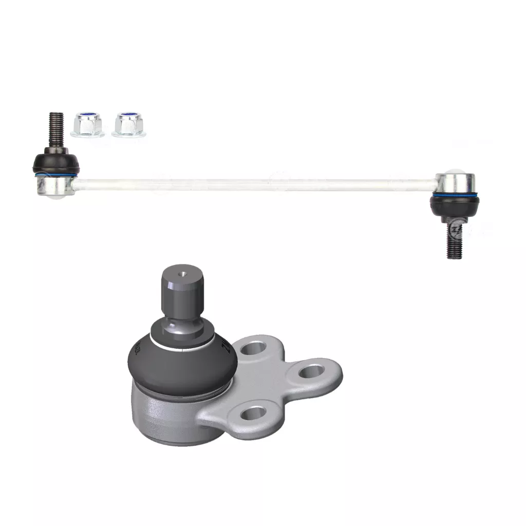 Kit com Par de Pivo Suspensão e Bieleta Dianteiro Inferior Chevrolet Spin - ZM 470.234.01 e 37011402