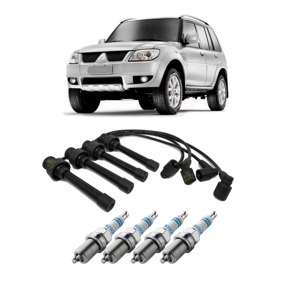 Kit Jogo Cabo Vela Ignição Mitsubishi Pajero Tr4 2007 à 2016