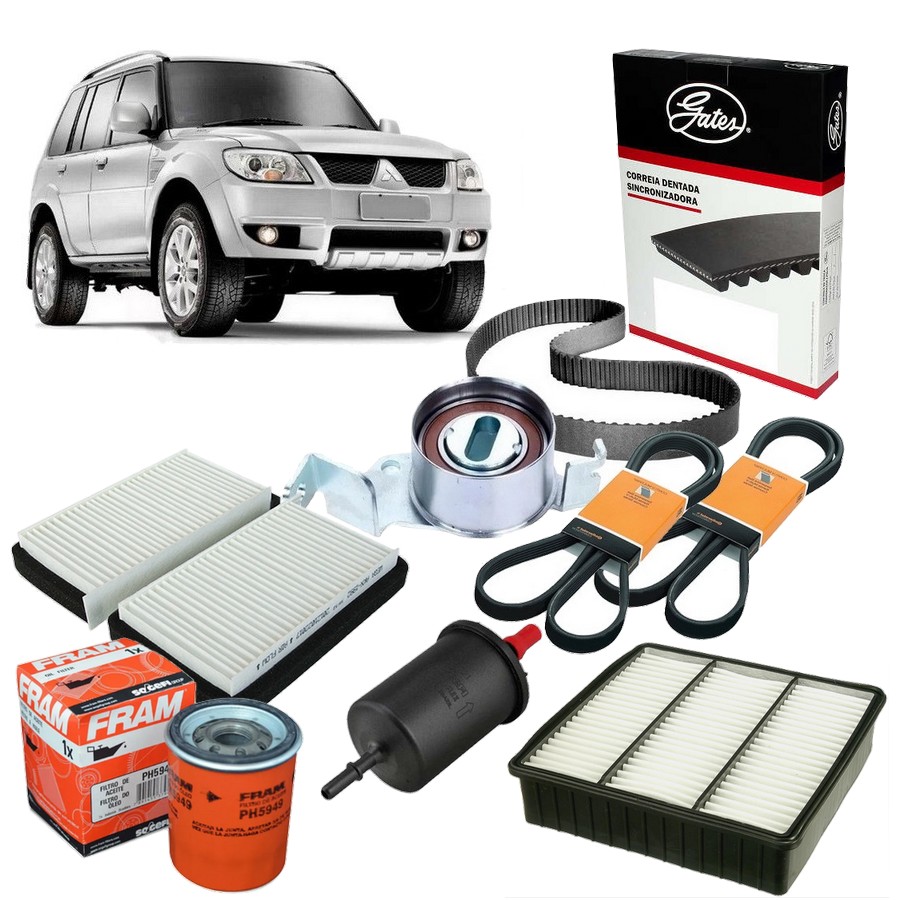 Kit Revisão Pajero TR4 FLEX 2.0 16v Filtro Correia