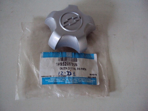 S10 - Blazer Calota Roda Aluminio 5 Furos Cinza Bow-tie Gm