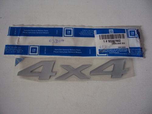 S10 Decalque Do Painel Lateral Prata 4x4 Novo Original Gm