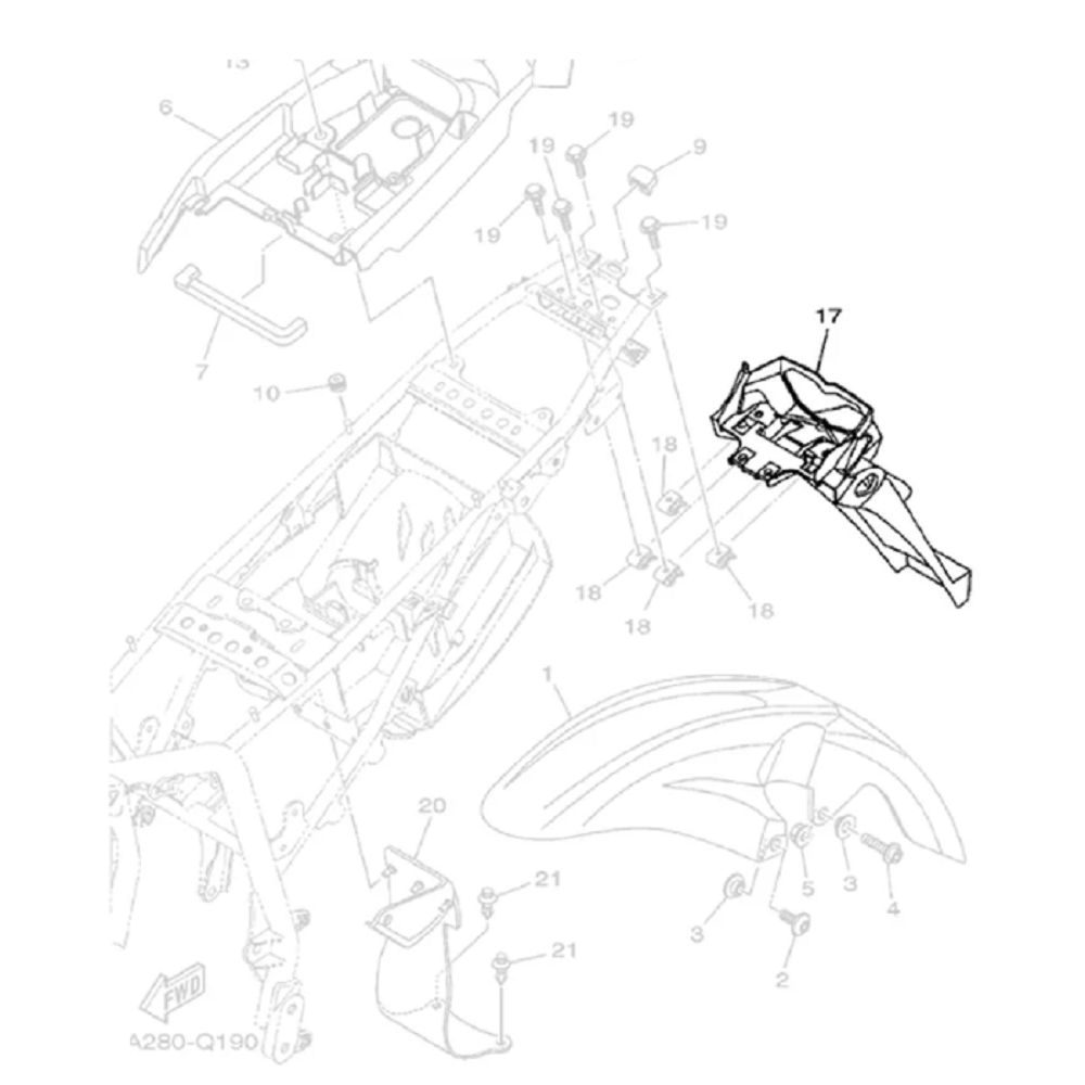 Tenere Xtz250z Suporte De Placa Yamaha Novo Original