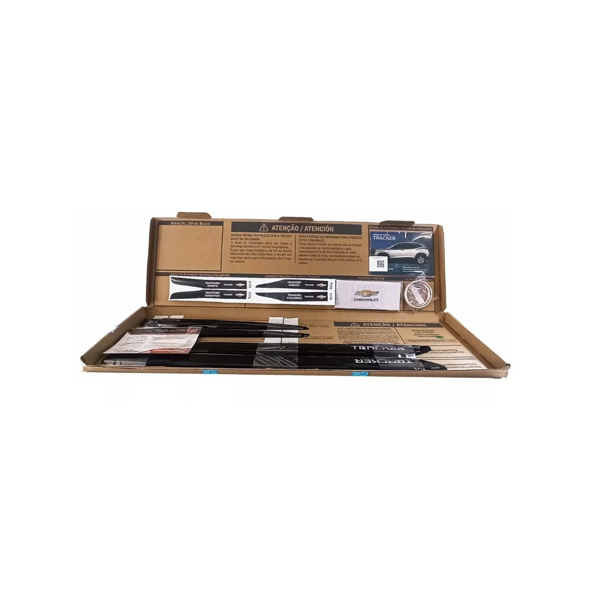 Tracker 2021 Friso Lateral Teto Ouro Negro Gm Genuíno